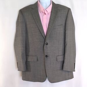 Pronto Uomo Men's Light Gray 100% Wool Sport Coat Blazer Suit Jacket Size 44R